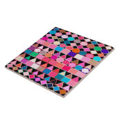 Moderne tribale geometrische, juwelen kleuren op z tegeltje (Zijkant)