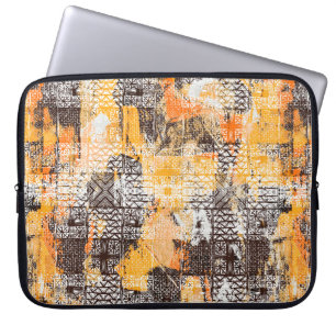 Moderne tribale geometrische naadloze patronen laptop sleeve