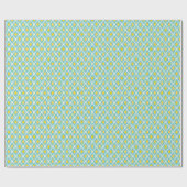 Moderne tribale ikat blue yellow mode cadeaupapier (Vlak)