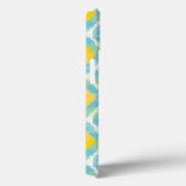Moderne tribale ikat blue yellow mode Case-Mate iPhone case (Achterkant / Rechts)