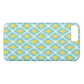Moderne tribale ikat blue yellow mode Case-Mate iPhone case (Achterkant (Horizontaal))