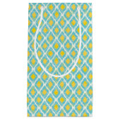 Moderne tribale ikat blue yellow mode klein cadeauzakje (Voorkant)