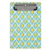 Moderne tribale ikat blue yellow mode mini klembord (Voorkant)