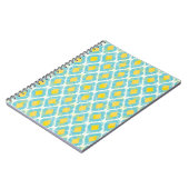 Moderne tribale ikat blue yellow mode notitieboek (Linkerzijde)
