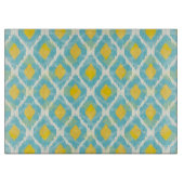 Moderne tribale ikat blue yellow mode snijplank (Voorkant)