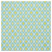 Moderne tribale ikat blue yellow mode stof (Swatch)