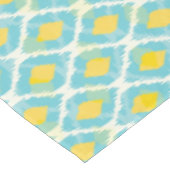 Moderne tribale ikat blue yellow mode tafelkleed (Gekanteld)