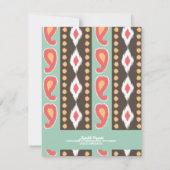Moderne tribale kleurrijke verjaardag kaart (Achterkant)