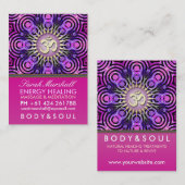 Moderne tribale OM Energy Roze Big Visitekaartje (Voorkant / Achterkant)