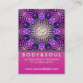 Moderne tribale OM Energy Roze Big Visitekaartje (Achterkant)