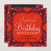 Moderne tribale speciale uitnodiging op verjaardag (Voorkant / Achterkant)