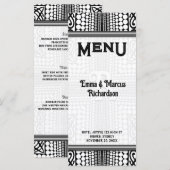 Moderne Tribale Stedelijke Rand Zwarte Witte Menu (Voorkant / Achterkant)