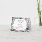 Moderne tribale vaders Bohemian Weddenschap Dank j Bedankkaart (Voorkant)