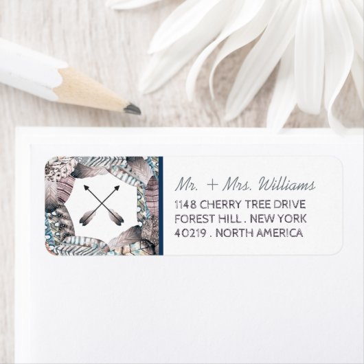 Moderne tribale vaders Bohemian Wedding Etiket (Insitu)