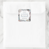 Moderne tribale vaders Bohemian Wedding Favor Vierkante Sticker (Tas)