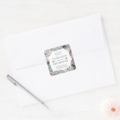 Moderne tribale vaders Bohemian Wedding Favor Vierkante Sticker (Envelop)
