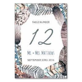 Moderne tribale vaders Bohemian Wedding Kaart