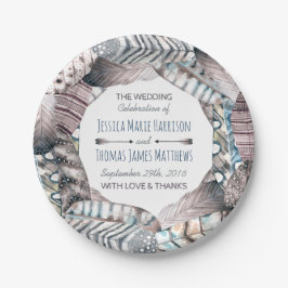 Moderne tribale vaders Bohemian Wedding Papieren Bordje