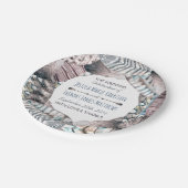 Moderne tribale vaders Bohemian Wedding Papieren Bordje (Gekanteld)