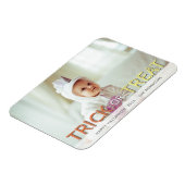 Moderne Trick or treat Foto Halloween Magneet (Linkerzijde)