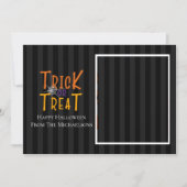 Moderne Trick or treat Halloween-fotokaart Aankondiging (Voorkant)