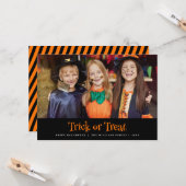 Moderne Trick or treat Happy Halloween Foto Kaart (Voorkant / Achterkant in situ)