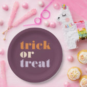 Moderne Trick or treat Papieren Bordje (Feest)