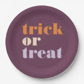 Moderne Trick or treat Papieren Bordje (Voorkant)