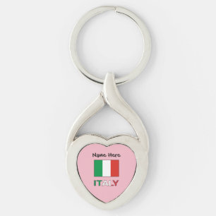 Moderne Tricolore Naam Hier Italiaanse Bandiera   Sleutelhanger