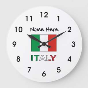 Moderne Tricolore Persoonlijke Italiaanse Bandiera Grote Klok