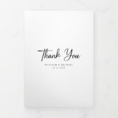 Moderne Trifold Wedding Dank u kaart (Cover)