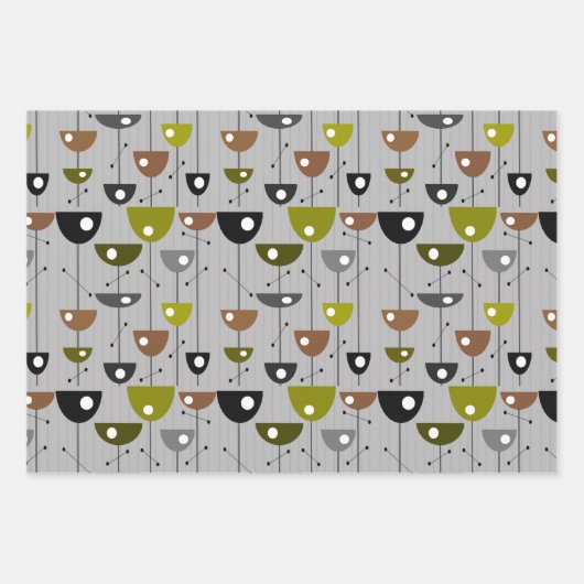 Moderne trio-papierbladen uit de middeleeuwen van inpakpapier vel (Voorkant 3)