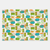 Moderne trio-papierbladen uit de middeleeuwen van inpakpapier vel (Voorkant 2)