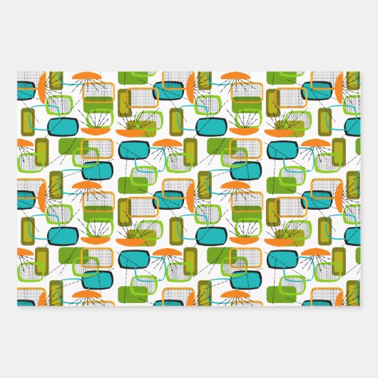 Moderne trio-papierbladen uit de middeleeuwen van inpakpapier vel (Voorkant 2)