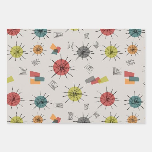 Moderne trio-papierbladen uit de middeleeuwen van inpakpapier vel (Voorkant)