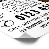 Moderne troebel, knollen/houten baard Adverteren Poster (Hoek)