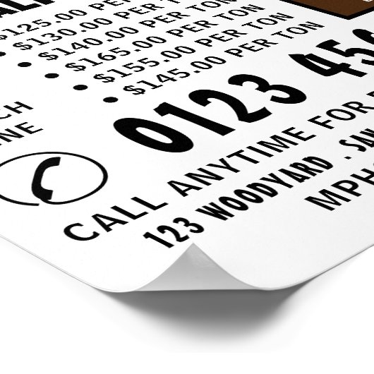 Moderne troebel, knollen/houten baard Adverteren Poster (Hoek)