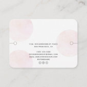 Moderne trombocytenweergave met roze Logo cirkels Visitekaartje (Achterkant)