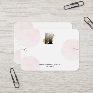 Moderne trombocytenweergave met roze Logo cirkels Visitekaartje