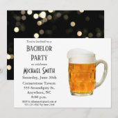 Moderne troosten bier voor een vrijgezellenfeest kaart (Voorkant / Achterkant)