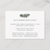 Moderne Tropical Leaf bruiloft accommodaties Informatiekaartje (Voorkant)