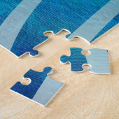 Moderne Tropisch Strand Palmboom Zonsondergang Vak Legpuzzel (Zijkant)