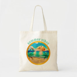 Moderne Tropisch Strand Palmboom Zonsondergang Vak Tote Bag