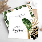 Moderne tropische abstract geschilderde bruidsmeis kaart