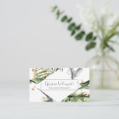 Moderne tropische Abstracte botanische Visitekaart Visitekaartje (Staand voorkant)