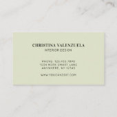 Moderne tropische Abstracte botanische Visitekaart Visitekaartje (Achterkant)