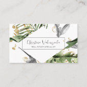 Moderne tropische Abstracte botanische Visitekaart Visitekaartje (Voorkant)
