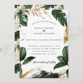 Moderne, tropische abstracte bruiloft (Voorkant / Achterkant)