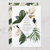 Moderne, tropische abstracte bruiloft (Voorkant / Achterkant)