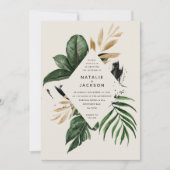 Moderne, tropische abstracte bruiloft (Voorkant)